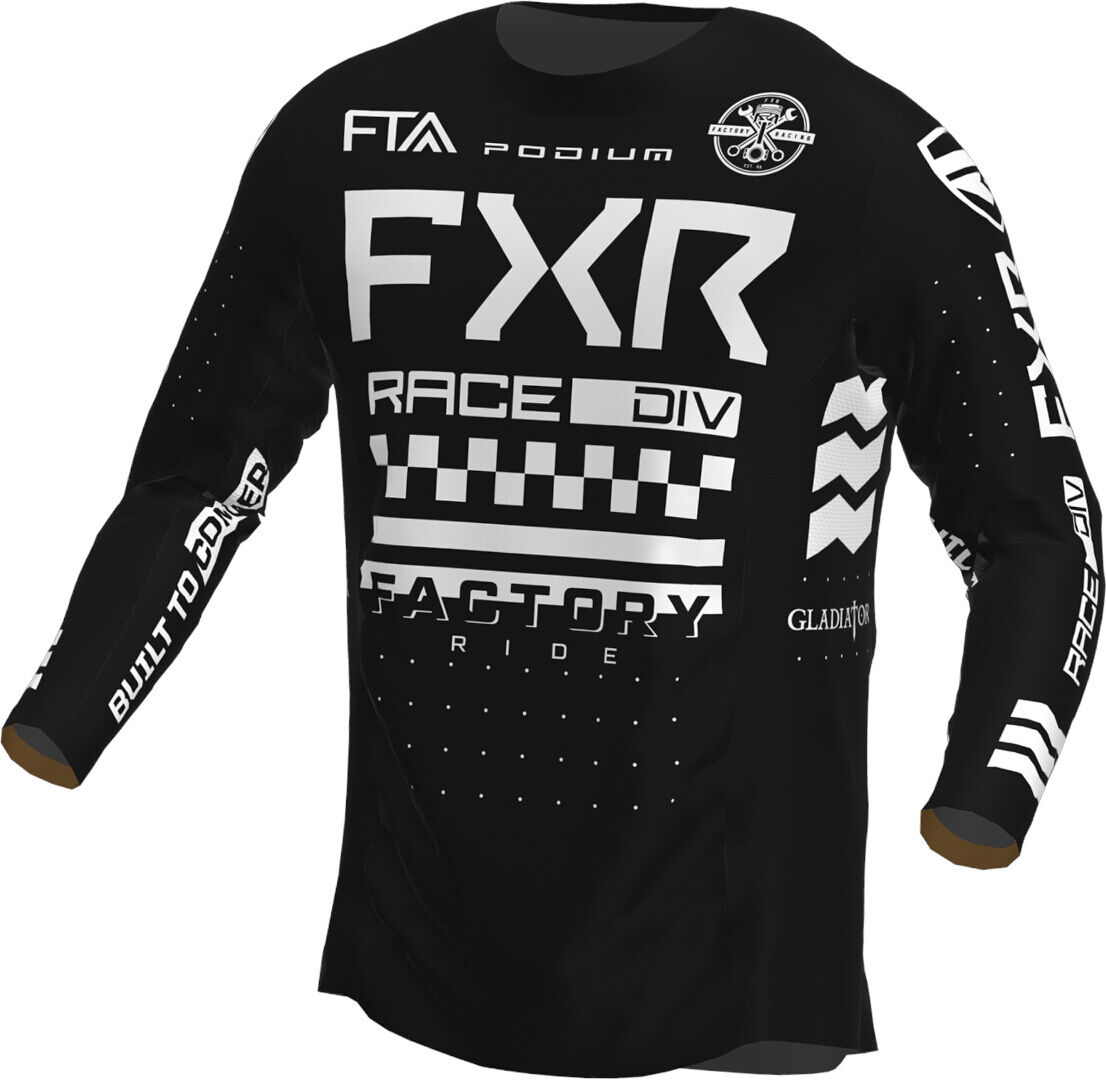 FXR Podium Gladiator 2023 Maglia Motocross Giovanile Nero Bianco M