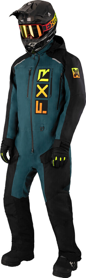 FXR Recruit F.A.S.T. Insulated Tuta da motoslitta monopezzo Verde Giallo XS