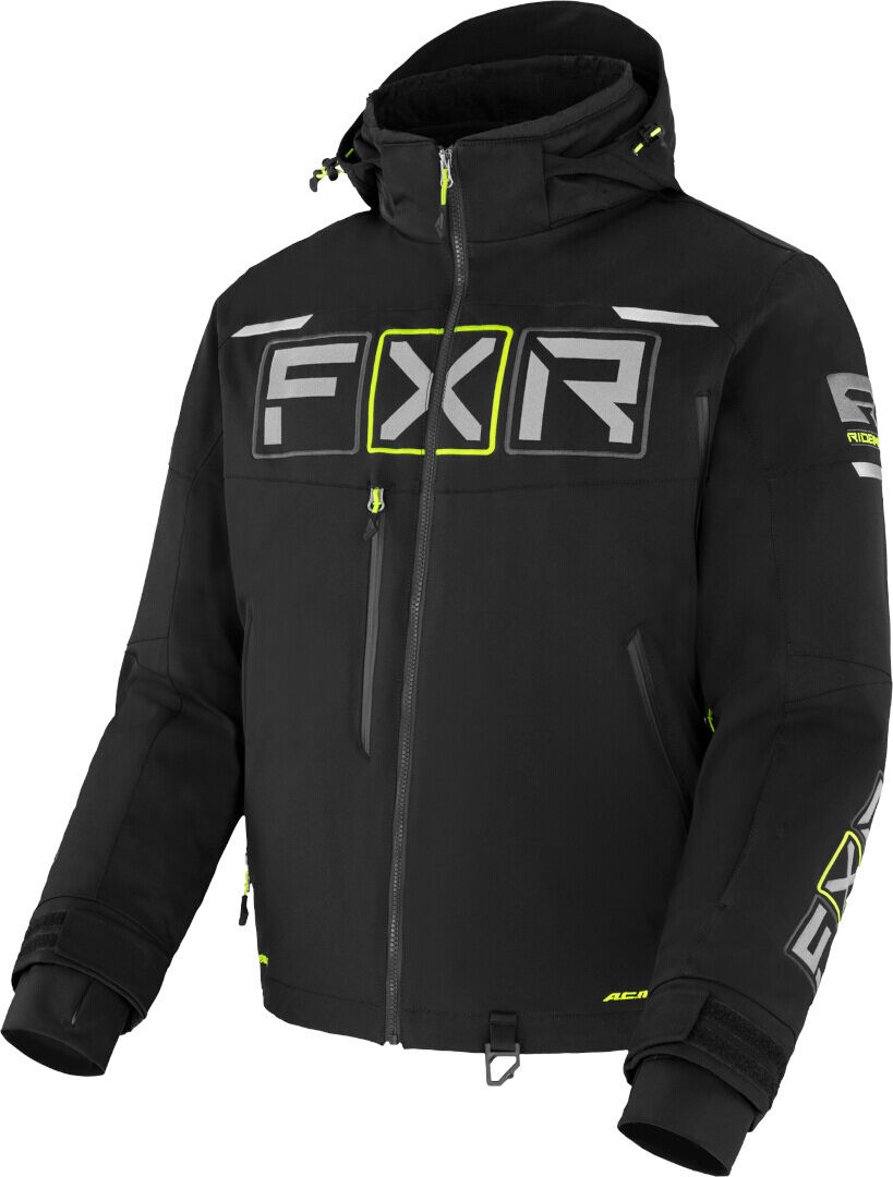 FXR Maverick 2-in-1 Giacca per motoslitta Nero Grigio Giallo S