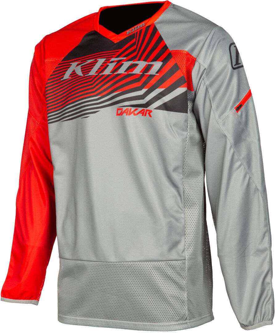 Klim Dakar 2023 Maglia Motocross Grigio Rosso 2XL