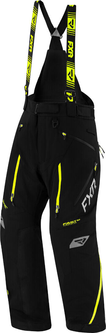 FXR Renegade FX 2023 Pantaloni con bretelle da motoslitta Nero Giallo M