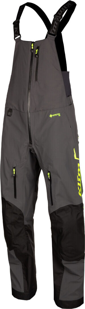 Klim Togwotee 2022 Pantaloni con bretelle da motoslitta Nero Grigio XL