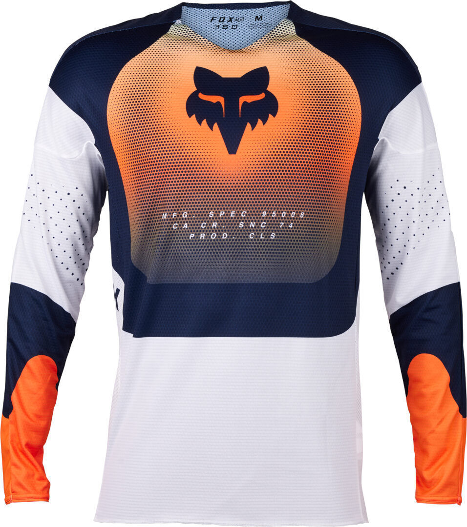 Fox 360 Revise Maglia Motocross Blu Arancione L