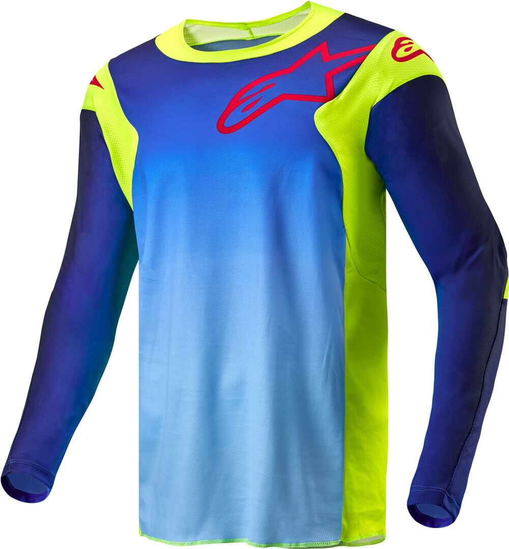 Alpinestars Racer Hoen Maglia Motocross Blu Giallo 2XL