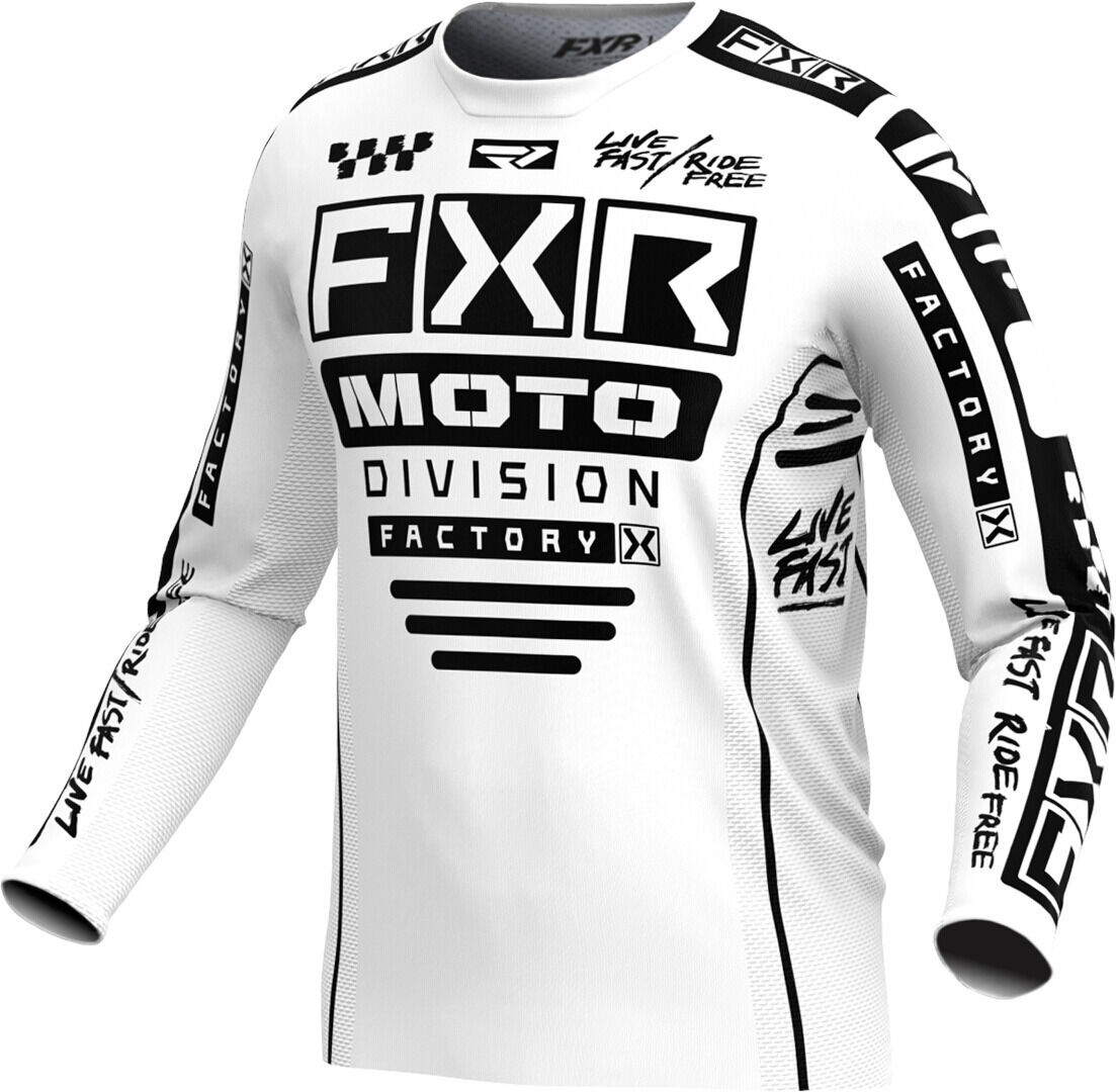 FXR Podium Gladiator 2024 Maglia Motocross Nero Bianco XS