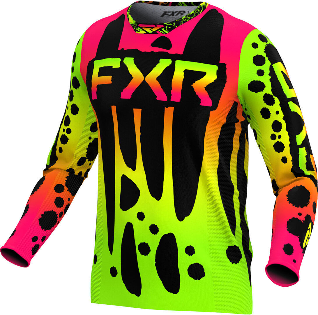 FXR Podium 2024 Maglia Motocross Nero Rosa XS