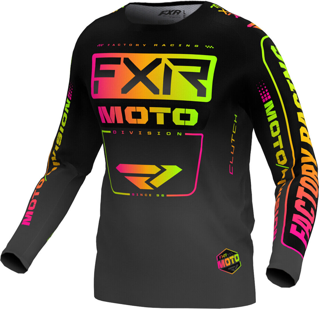 FXR Clutch 2024 Maglia Motocross Nero Giallo XS