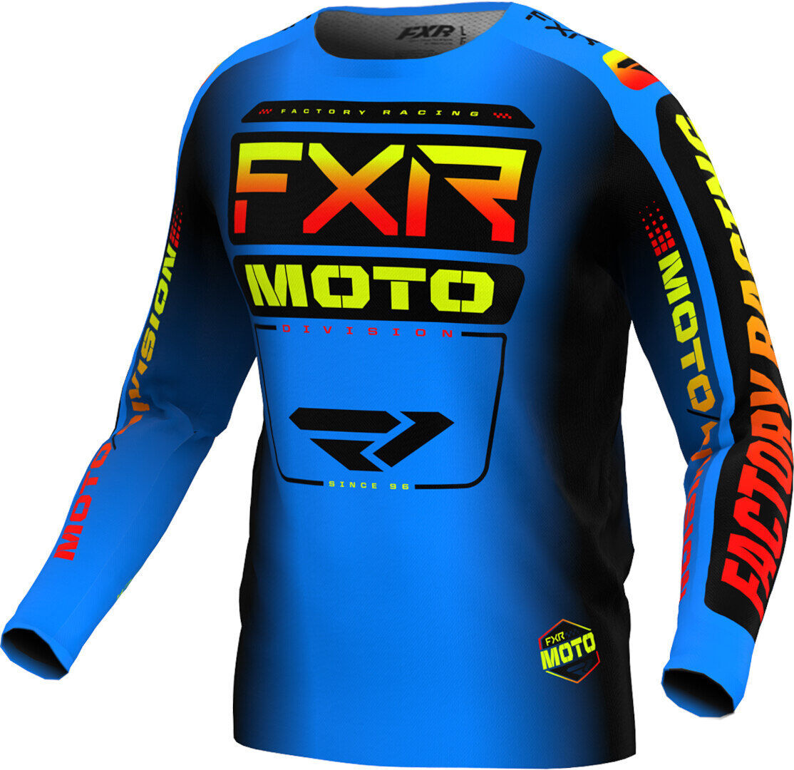 FXR Clutch 2024 Maglia Motocross Rosso Blu Giallo XS