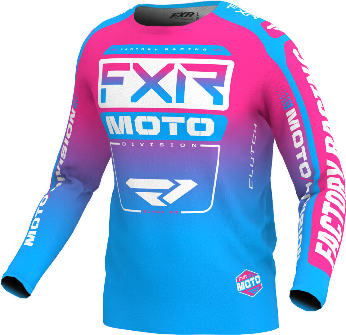 FXR Clutch 2024 Maglia Motocross Rosa Blu XL