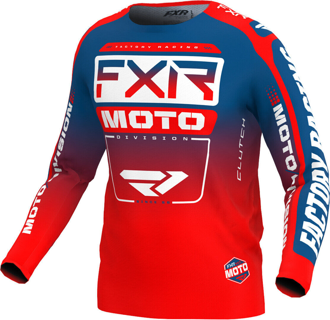 FXR Clutch 2024 Maglia Motocross Rosso Blu XS