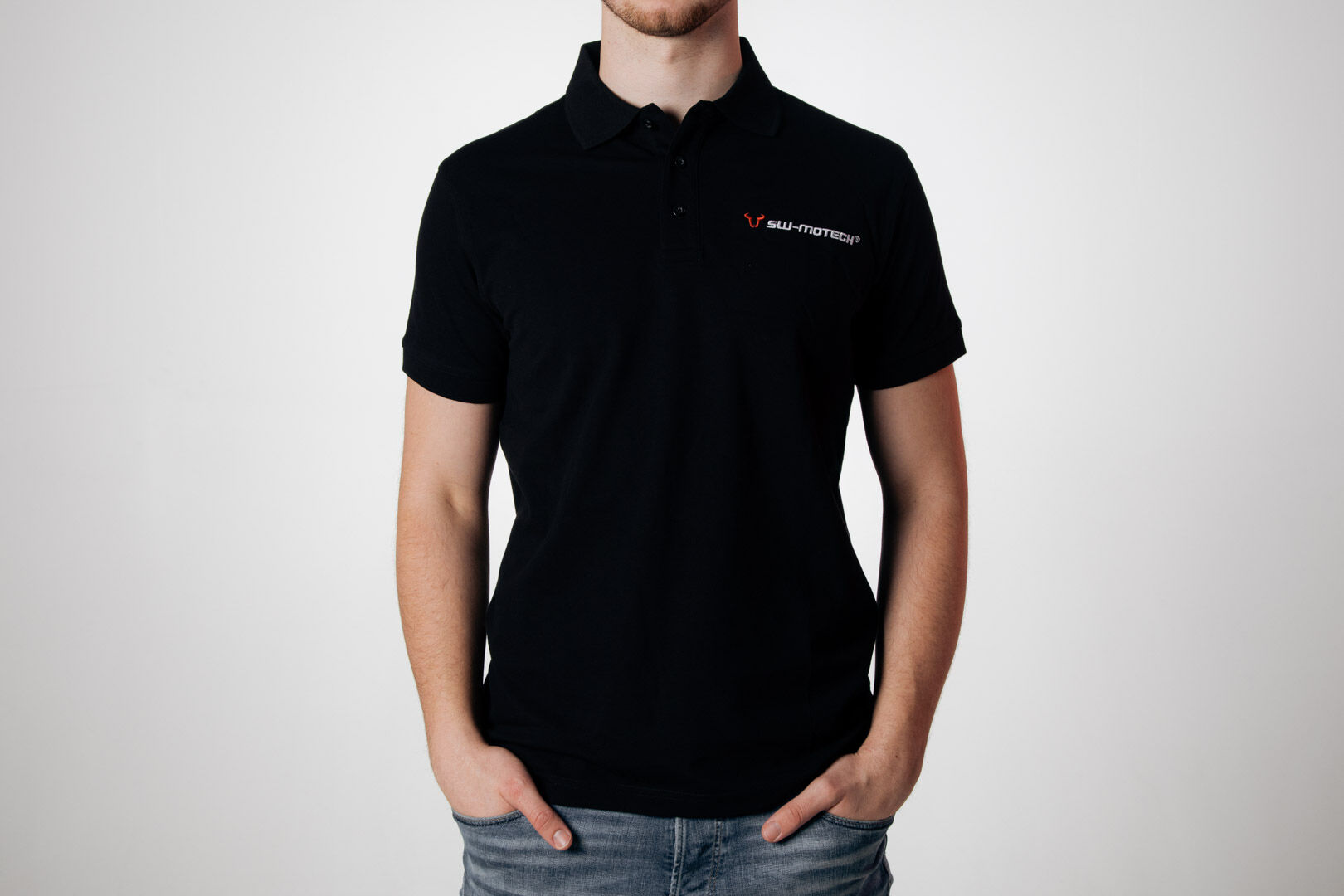 SW-Motech Team polo shirt - Core Line. Nero. Uomini. Taglia M.