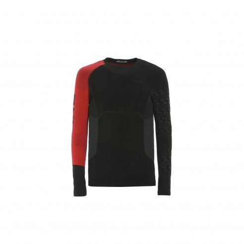 Slam Maglia termica Pro Seamless Top black/red/grey S