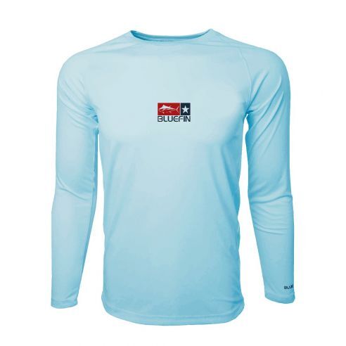 Bluefin USA Performance Solar Tees maglietta da pesca UPF 50+ LIGHT BLUE S