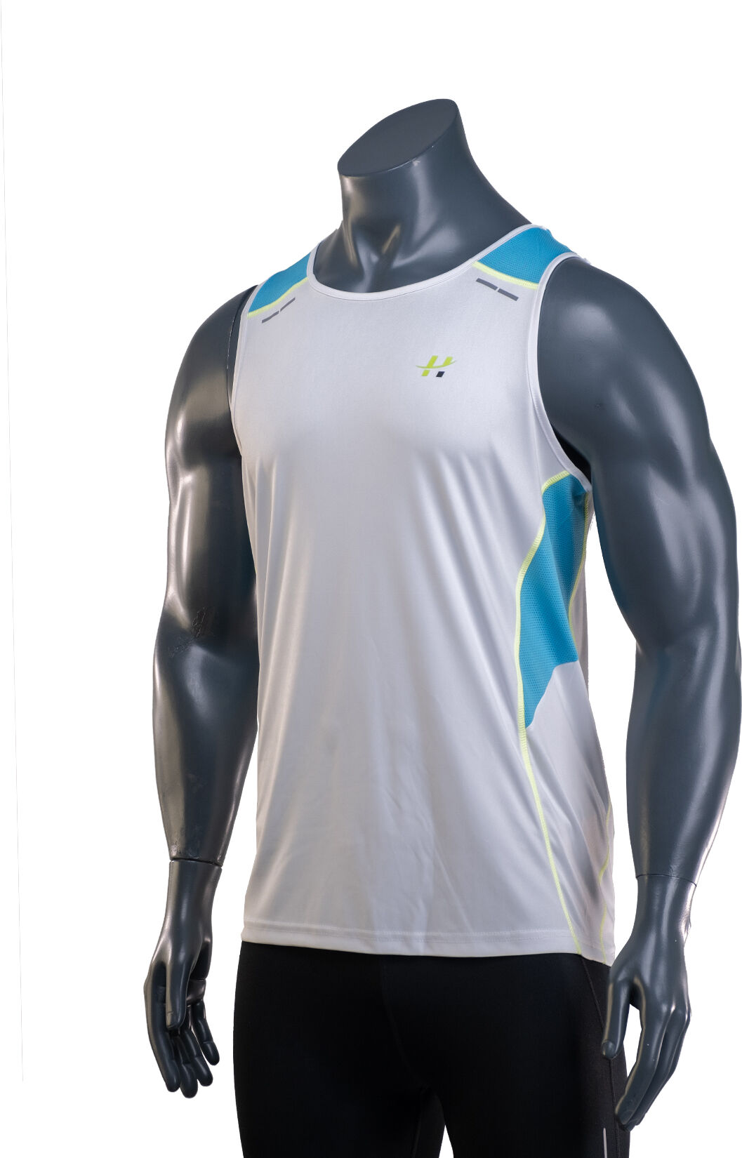 ALPHAZER OUTFIT Canottiera Uomo V.2 Colore: Bianco / Azzurro M