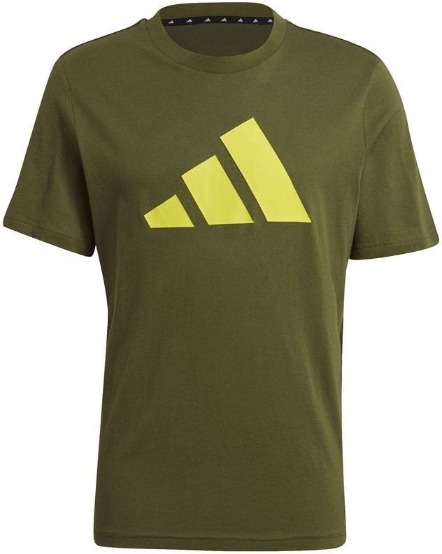 ADIDAS maglietta palestra logo verde uomo M