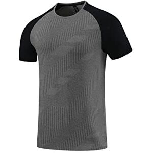 ASADFDAA Chemises à manches courtes hommes Men Dry Quick Short Sleeve Gym Sport T Shirt Muscle Fitness Jerseys Training Running T-shirt Breathable Sportswear Male Tops (Size : XXXL) 3XL