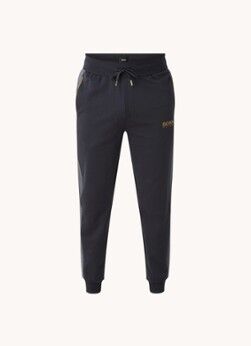 HUGO BOSS Tracksuit Pants tapered fit cropped joggingbroek met logo - Donkerblauw