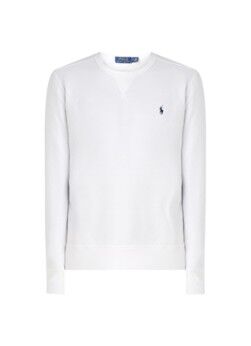 Ralph Lauren Sweater met ronde hals en logoborduring - White