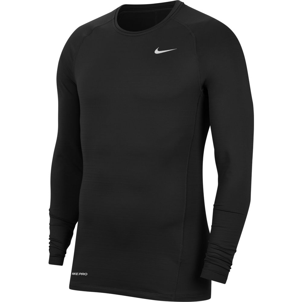 Nike Pro Warm Ondershirt Lange Mouwen Zwart - XL