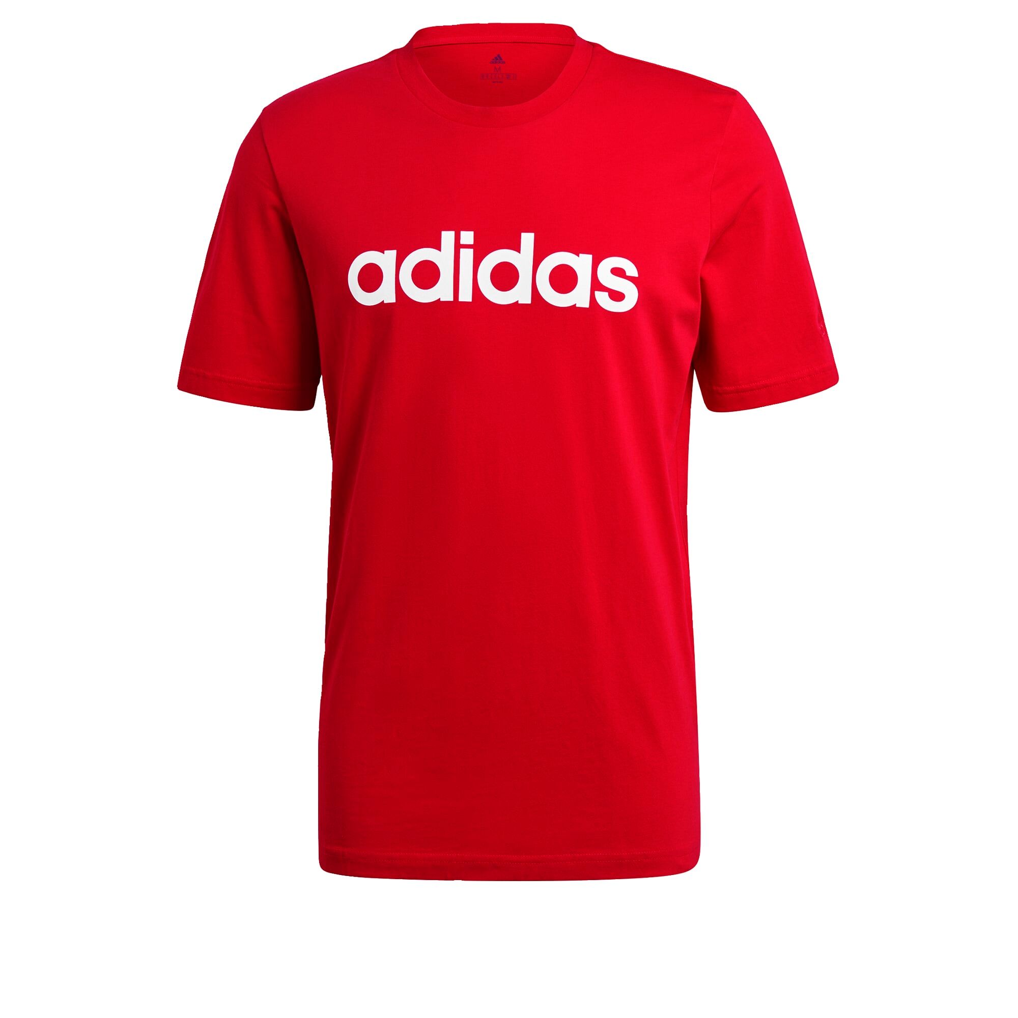 Adidas Essentials Embroidered Linear Logo T-shirt Rood - L