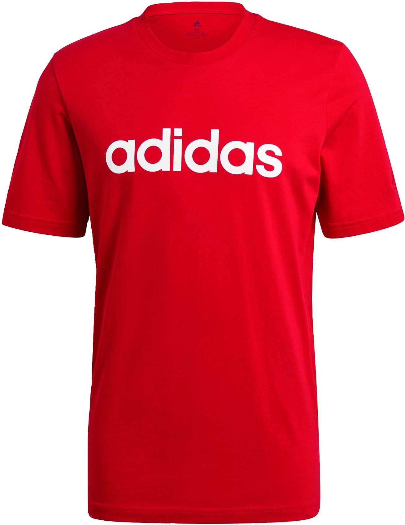 Adidas Essentials Embroidered Linear Logo T-shirt Rood - XS