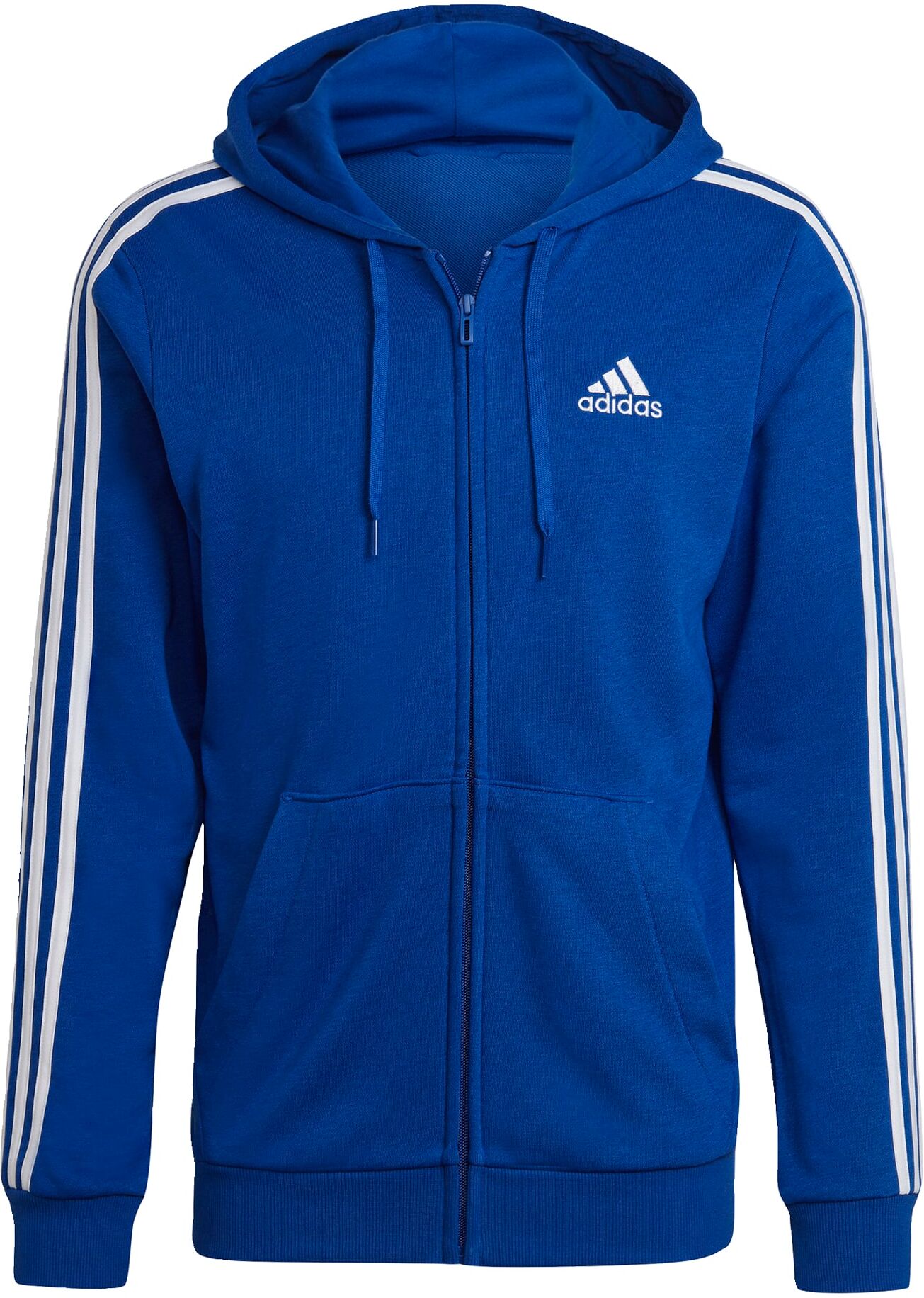 adidas Essentials French Terry 3-Stripes Hoodie Blauw - XL