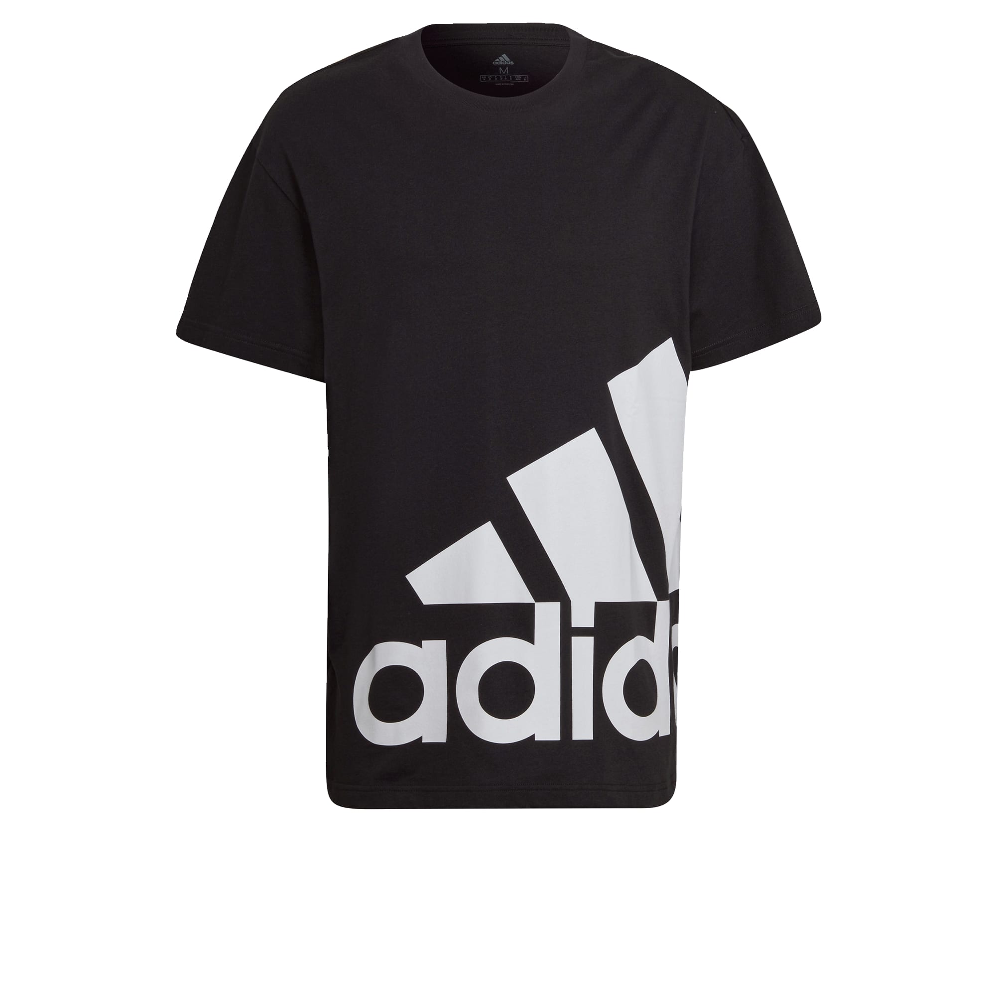 adidas Essentials Giant Logo T-shirt Zwart Wit - L