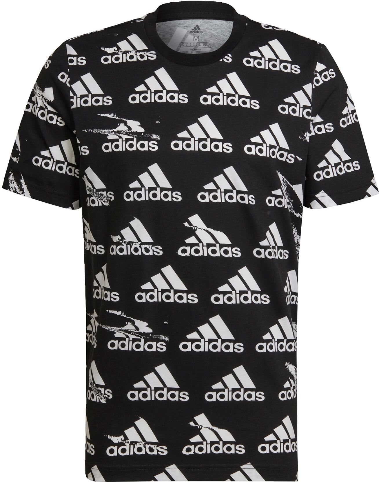 adidas Essentials Brandlove Single Jersey T-shirt Zwart Wit - XS