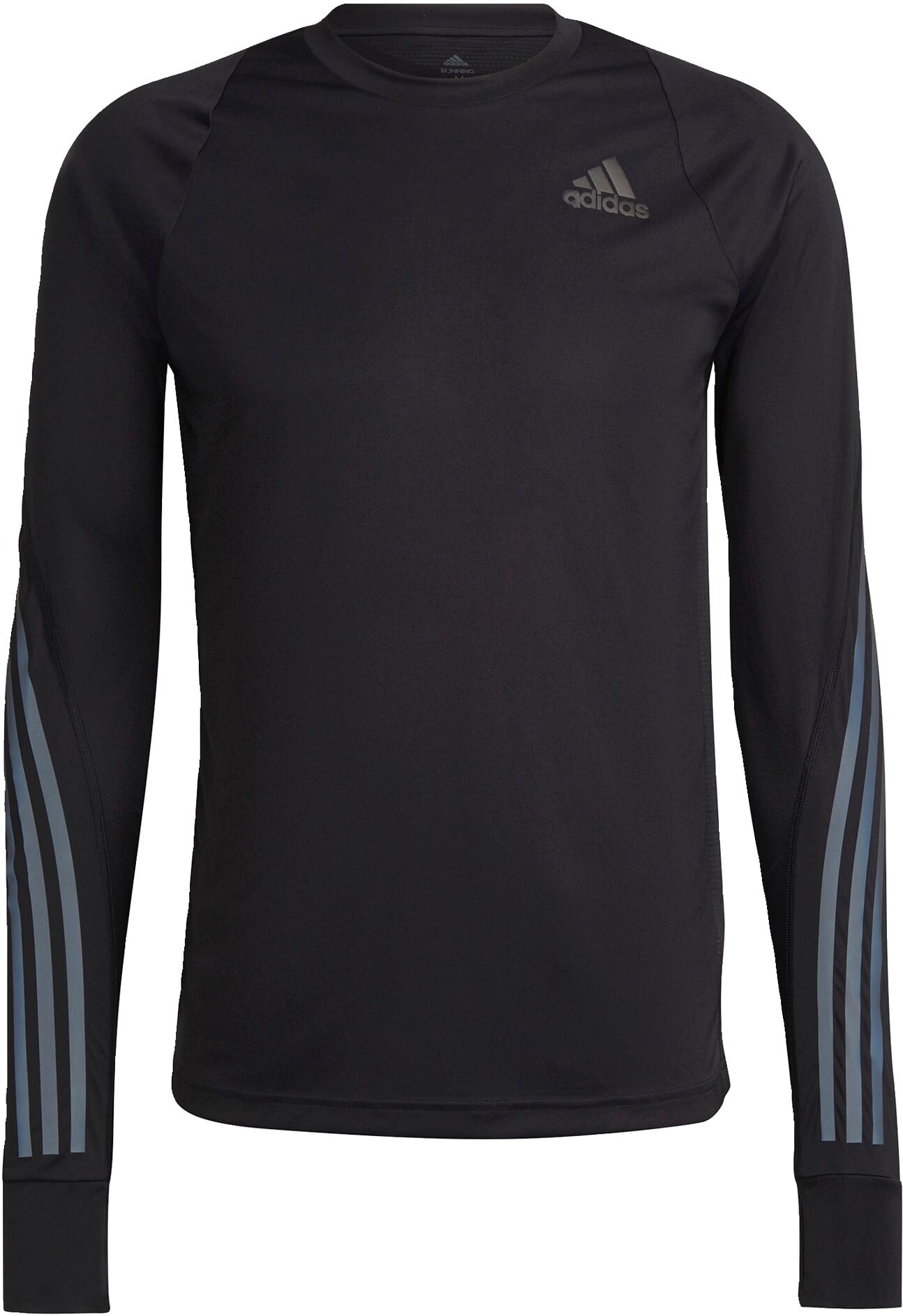 adidas Run Icon Full Reflective Trainingsshirt Lange Mouwen Zwart - XL