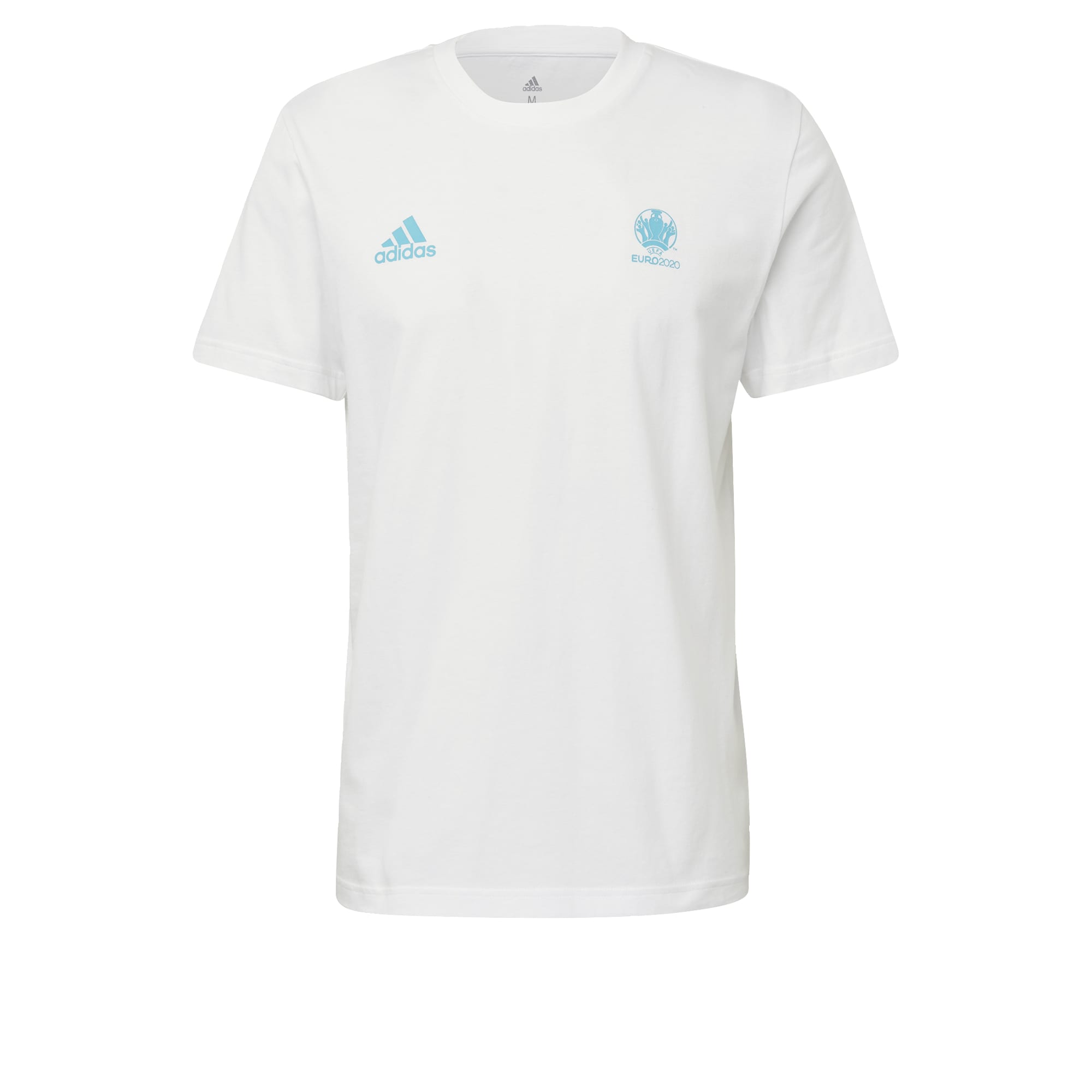 adidas European Map T-shirt EK 2020 Wit Blauw - XL