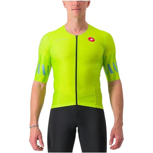 CASTELLI Triathlontop Free Speed 2 triathlontop, voor heren, Maat M, Triathlon s neon groen M male