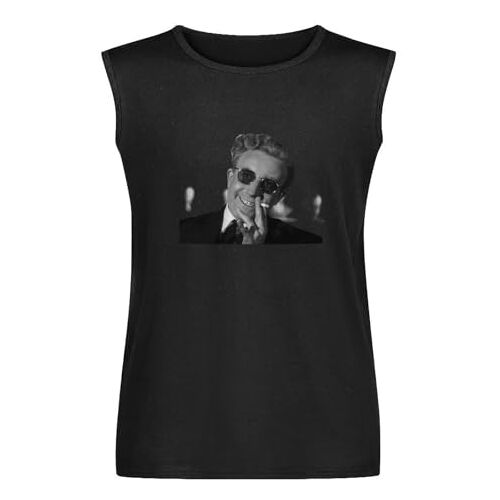 XIAOBUTOUER Men's Vest Tank Dr. Strangelove Stanley Kubrick Movie Men's Sleeveless T shirt Casual Tops Clothing Black S