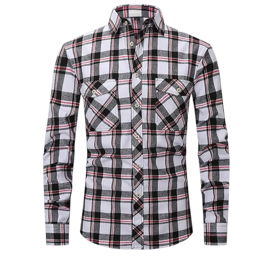 GerRit Shirt Men's Shirts Spring Fashion Men's Plaid Shirts Long Sleeve Shirts Men's Shirts-color 2-m