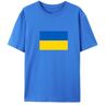 BAFlo Oekraïne Vlag Oekraïne Pride Shirt voor Oekraïens, Blauw, L