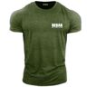bebak Mannen Poly Mix Stretch T-Shirt Gym Kleding Voor Mannen Spier Tee Bodybuilding MMA, Hunter Groen, XXL