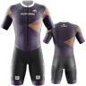 NUNOMO Pro Trisuit triatlon voor heren, korte mouwen, triatlon-pak met korte mouwen, triatlon, skinsuit, triatlon triatlon tri-pak voor wedstrijdpanty (type 3, XXS)