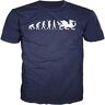 jiteng Welsh Rugby Evolution Funny T Shirt Blue XL