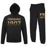 TRVPPY Heren set van 2 hoodies + joggingbroek / model Fenerbahce Istanbul / in vele verschillende kleuren / trainingspak joggingpak, goud-zwart., S