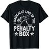 EIWOLJ Limited I Basically Live In The Penalty Box Ice Hockey Player Team T-Shirt BlackX-Large