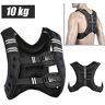 YIFAA gewichtsvest trainingsvest 10kg gewichten vest hardloopvest 36 * 20 * 9cm fitness (10kg, Zwart)