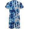 Generic Herenpakken 2024 modepakken casual pakken 2 stuks zomermaat hardlopen fitness outdoor groot herenpak 3D twee herenpakken en sets pakken voor mannen wol, Blauw, M