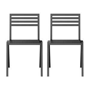 NINE 19 Outdoors - Stacking Chair Set Of 2, Black