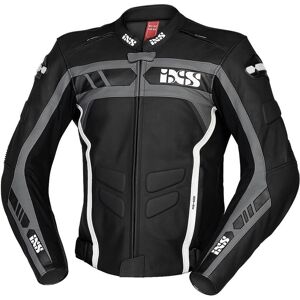 IXS Sport RS-600 1.0 Motorsykkel skinnjakke 52 Svart Grå Hvit