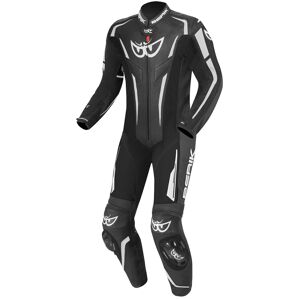 Berik RSF-Teck perforert One Piece Motorsykkel Leather Suit 58 Svart Hvit