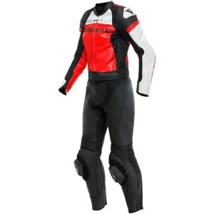 Dainese Mirage Todelt Ladies Motorsykkel Leather Suit 44 Svart Hvit Rød