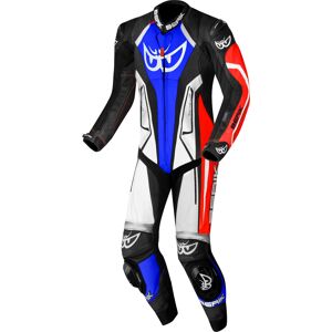 Berik Losail-R perforated One Piece Kenguru Motorsykkel Leather Suit 56 Svart Rød Blå