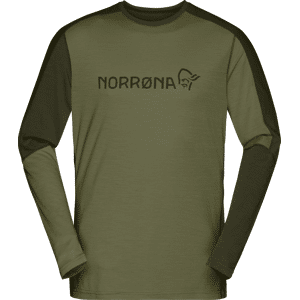 Norrøna Men's Falketind Equaliser Merino Round Neck Olive Night/Rosin XXL, Olive Night/Rosin