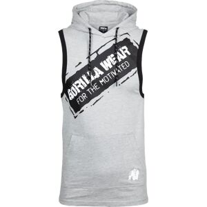 Gorilla Wear Loretto Hooded Tank Top - S - Grey Melange