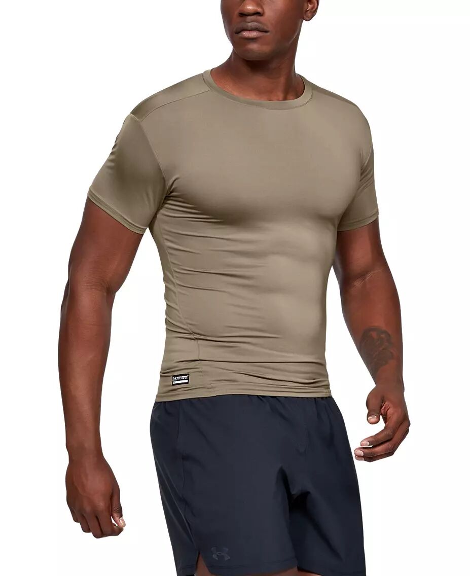 Under Armour Tactical HeatGear Compression - T-skjorte - Tan - XL