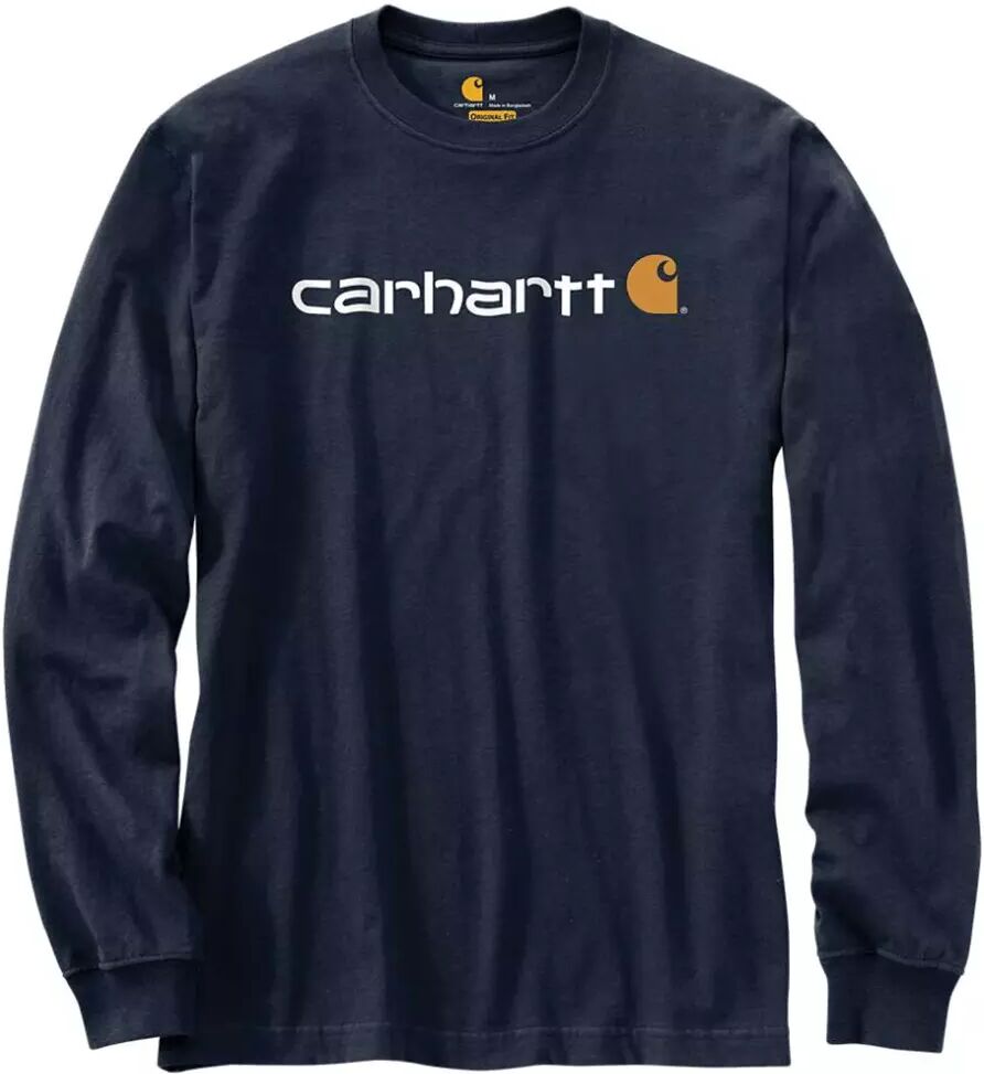 Carhartt Core Logo T-Shirt L/S - Trøye - Navy - XL